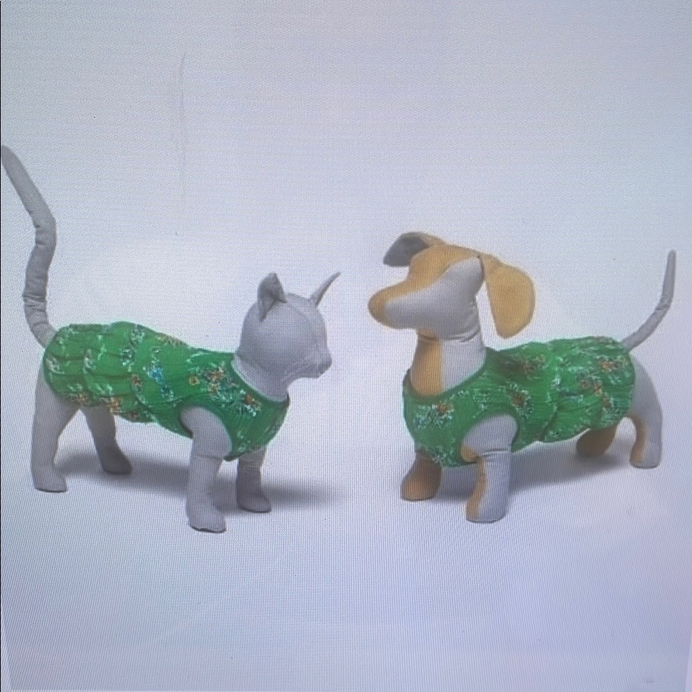 Green Floral Pet Outfits